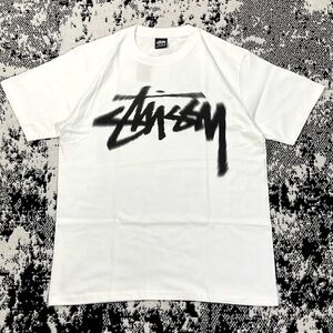 BRAND NEW STUSSY STOCK BIG DIZZY TEE WHITE SZ. S